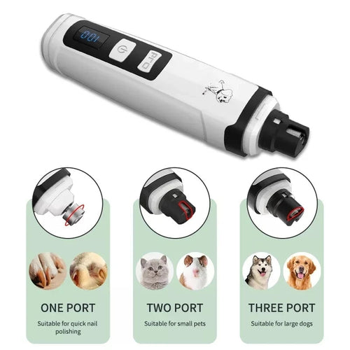Electric Nail Titanium Cat Dog Pet Grooming Gadget USB Rechargeable