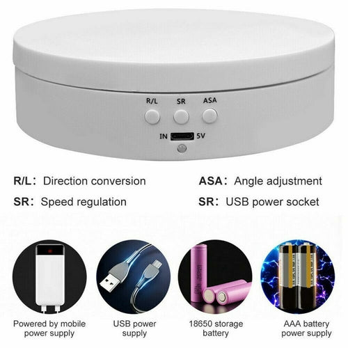 360° Electric Motorized Rotating Display Stand Jewelry Photography