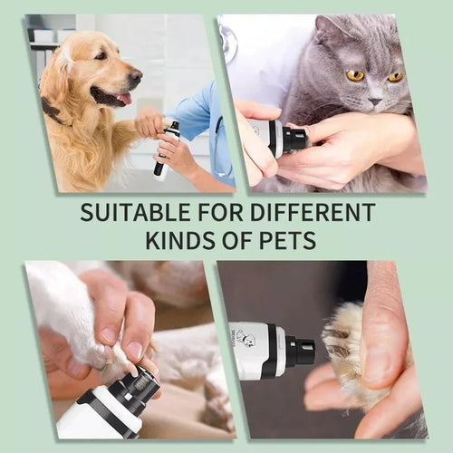 Electric Nail Titanium Cat Dog Pet Grooming Gadget USB Rechargeable